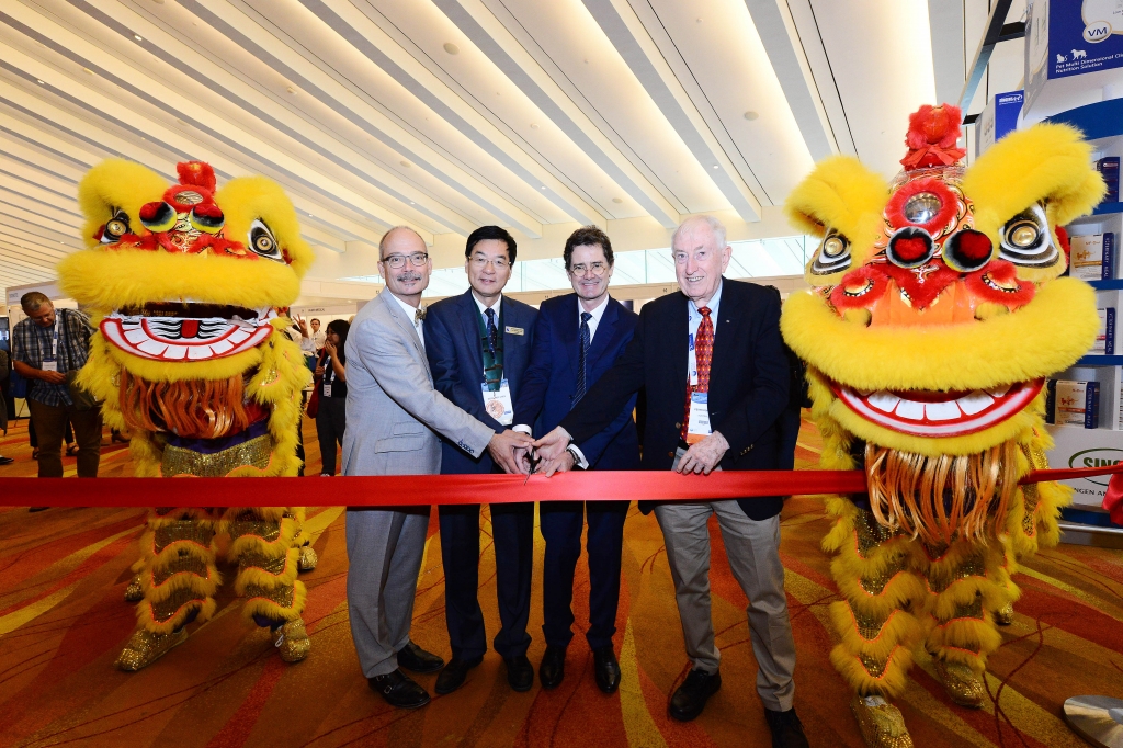 Left to right:  Dr Walt Ingwersen, Immediate Past President of the WSAVA, Dr Geoffrey Chen, President of FASAVA, Dr Shane Ryan, Incoming President of the WSAVA and Dr Peter Doherty, a keynote speaker