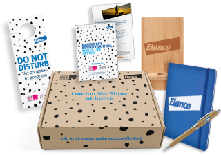 Elanco Vet Show CPD at home box full of comforting goodies! 