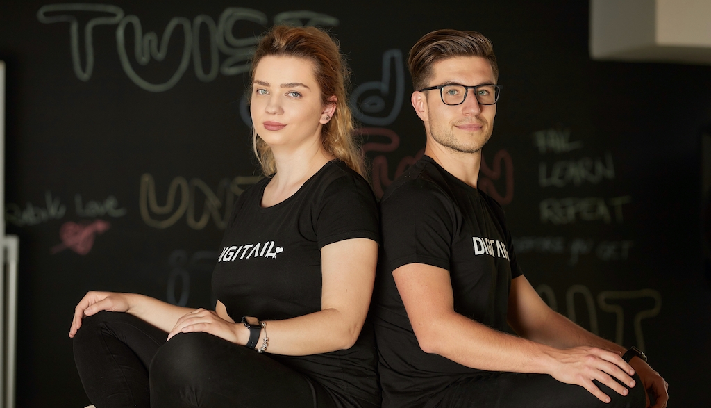 Digitail founders, Ruxandra Pui and Sebastian Gabor