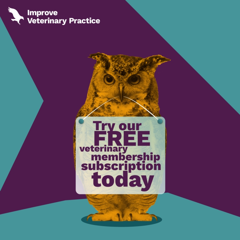 Free veterinary membership subscription banner