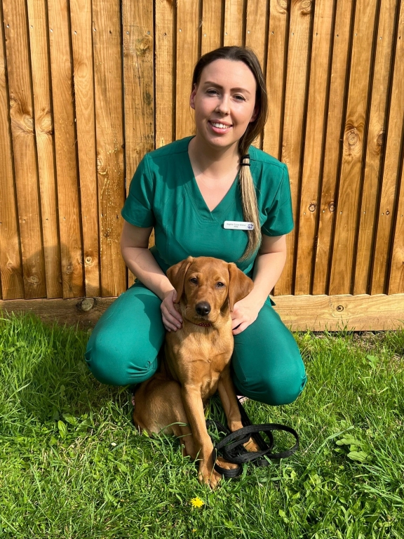 Sophie Turner-Bishop and her dog