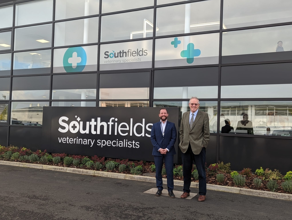 Left, Southfields hospital director Daniel Hogan with Basildon and Billericay MP John Baron, who praised the new £16 million Essex animal hospital. 