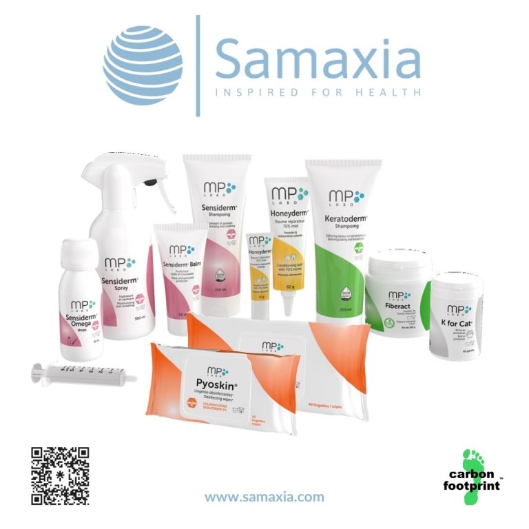 Samaxia products arranged in a group