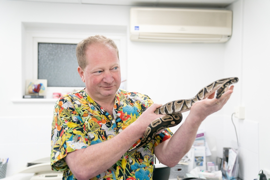 Vet Mark Rowland, who specialises in treating exotic animals, has been appointed by Pennard Vets