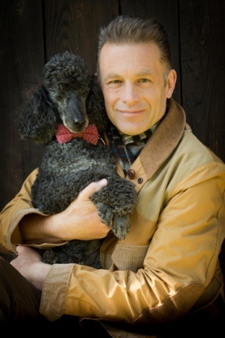 Chris Packham with his dog Scratchy