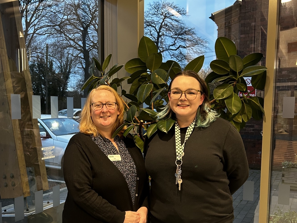 Ann Staniland, sustainability lead at WMR, and Laura Venning at West Midlands Referrals, in Burton on Trent. 