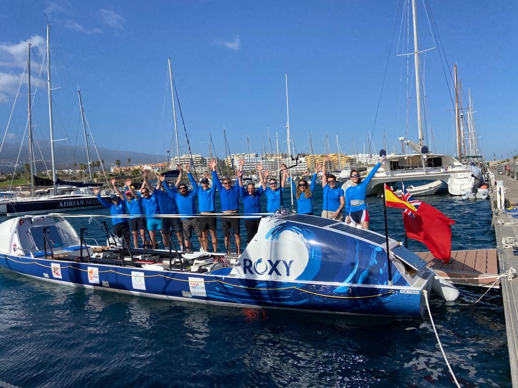 Simon Lyddon (3rd from left) prepare to set off from Tenerife