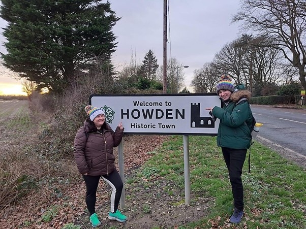 Two members of the team who took on the 125-mile coast-to-coast charity walk for StreetVet