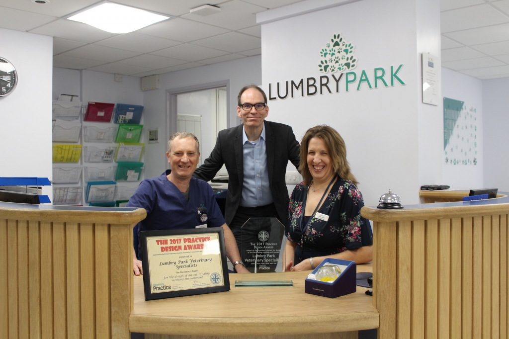 Left to right: Clinical Director Dr Luca Ferasin, Hospital Director Ray Girotti and Hospital Manager Mrs Kirsty Linfield.