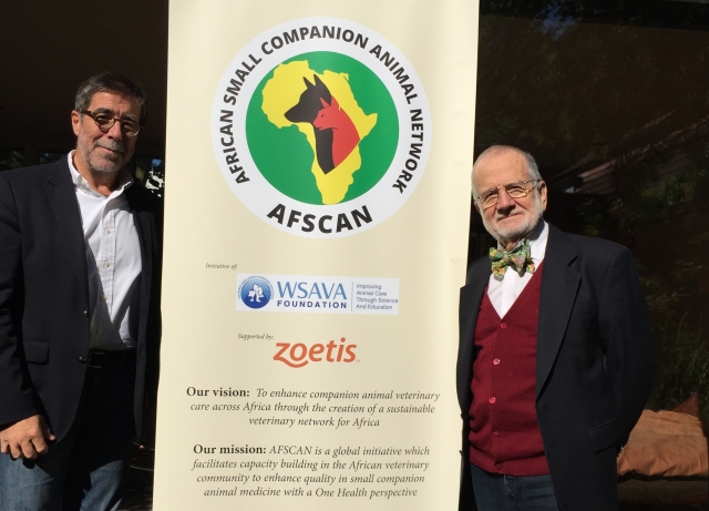 Dr Gabriel Varga (left) Chair of the AFSCAN  Board with Professor Marian Horzinek