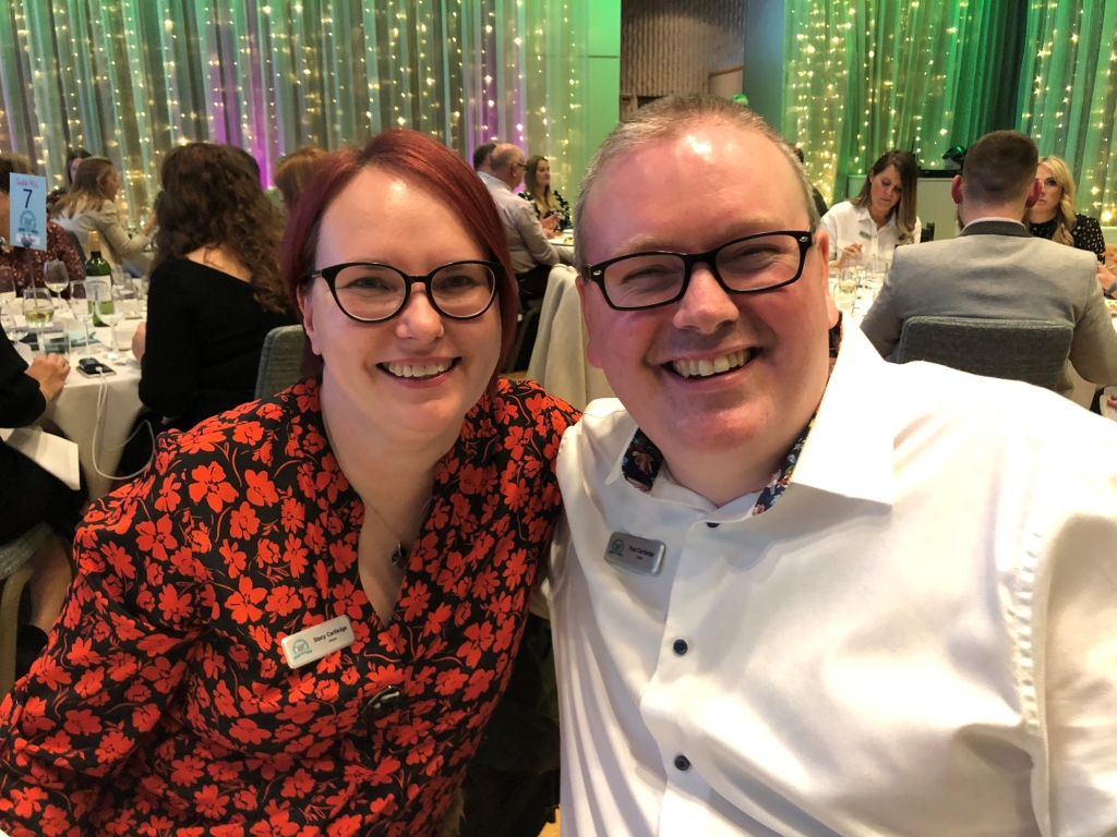 Paul Cartledge and his wife Stacy, at the National SQP Awards