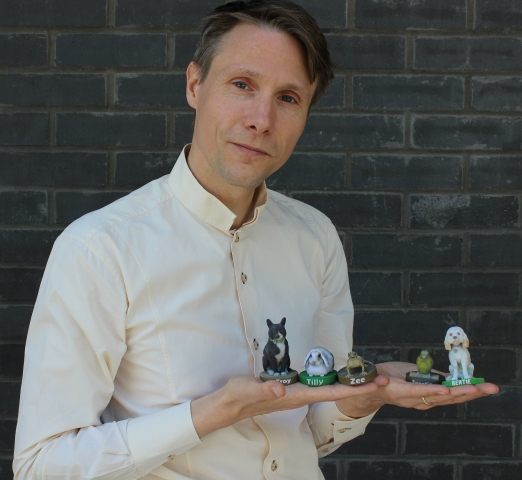 Lars Andersen, MD of Arty Lobster with 3D pet sculptures