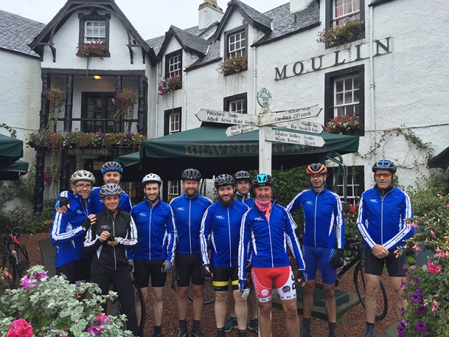 The team of BCF staff and customers on the Vet Charity Challenge 2016  The Long Ride in Perthshire, Scotland.