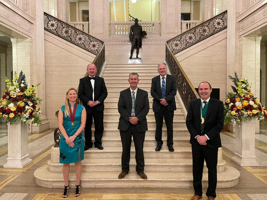 BVA's 2021 Northern Ireland Dinner 20.10.21 Leadership standing on steps