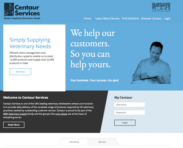 Centaur Services' new mobile enabled website