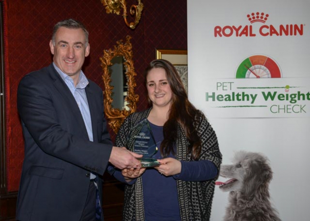 Andrew Doyle presenting award to Victoria Robinson