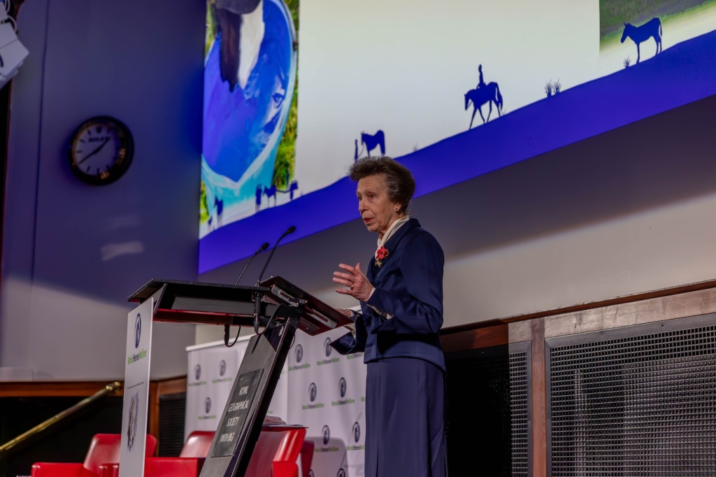 World Horse Welfare President Her Royal Highness The Princess Royal speaking on stage