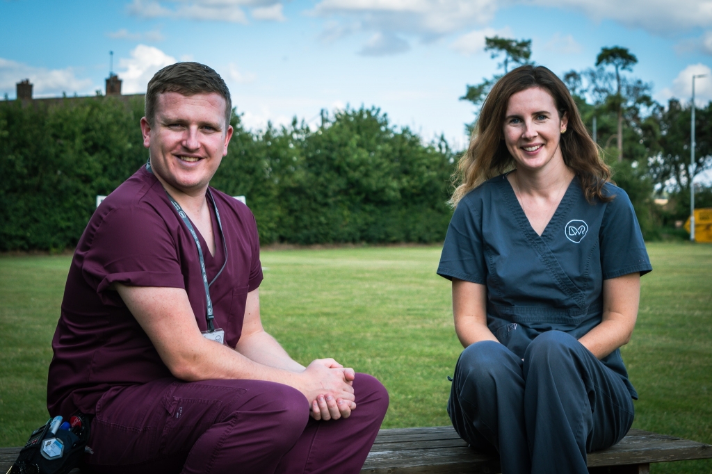 Dick White Referrals’ cardiac surgery nurse Craig Bailey (L) and head of cardiac surgery Poppy Bristow (R), who will work together on the practice’s open-heart surgery service. 