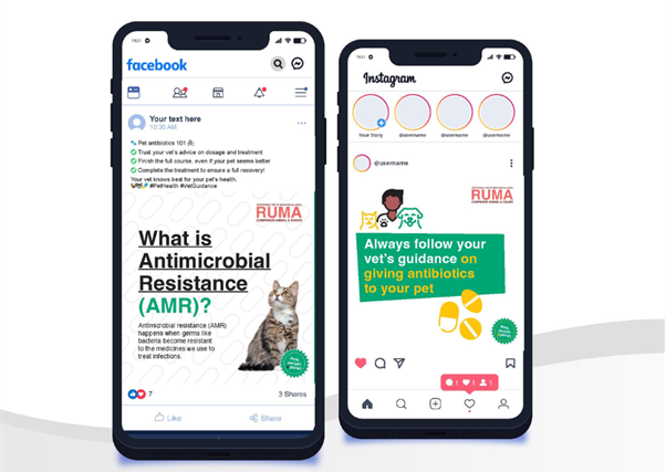 The RUMA CA&E social media toolkit will be available at London Vet Show