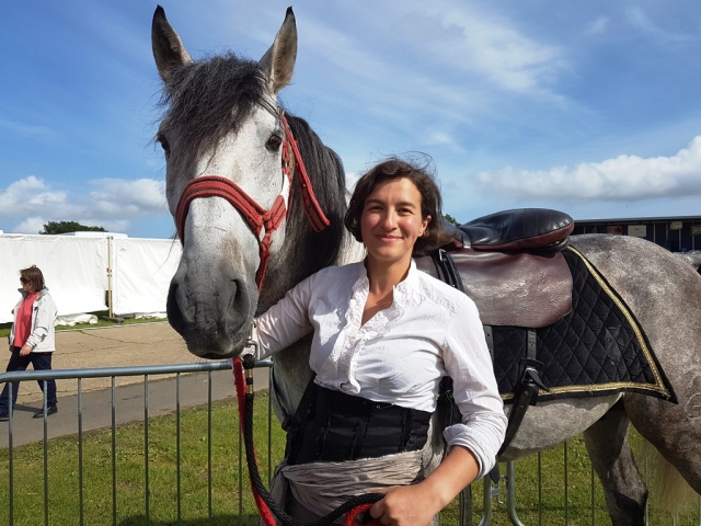 Devil's Horsemen trainer Camilla Naprous and her horse Moses