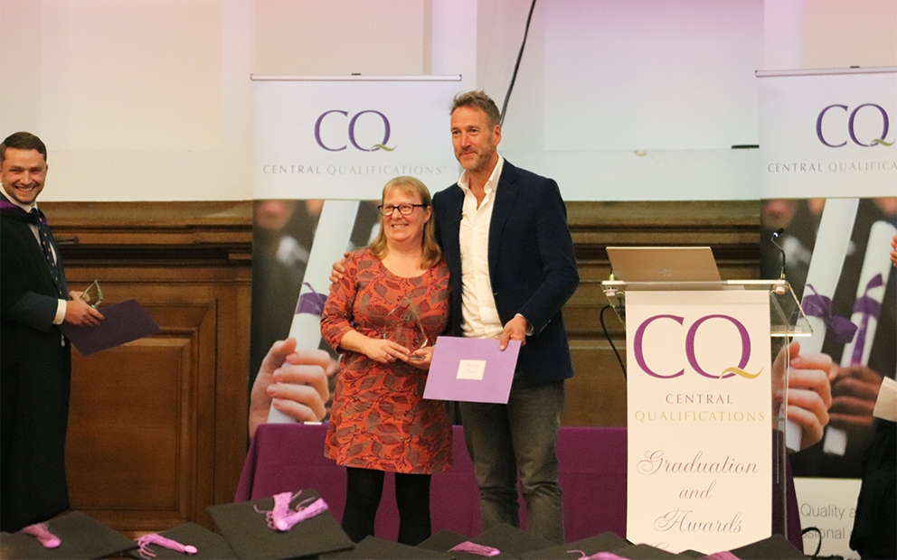 Donna Green receiving her award