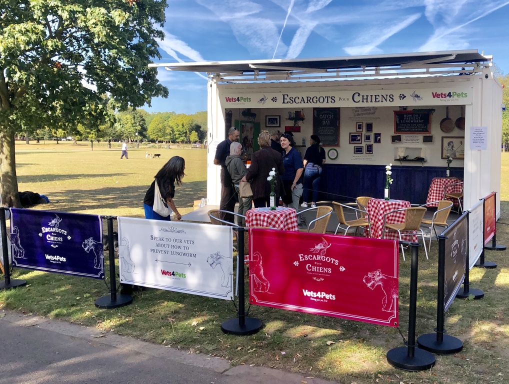 The Vets4Pets and Bayer lungworm pop-up in Victoria Park