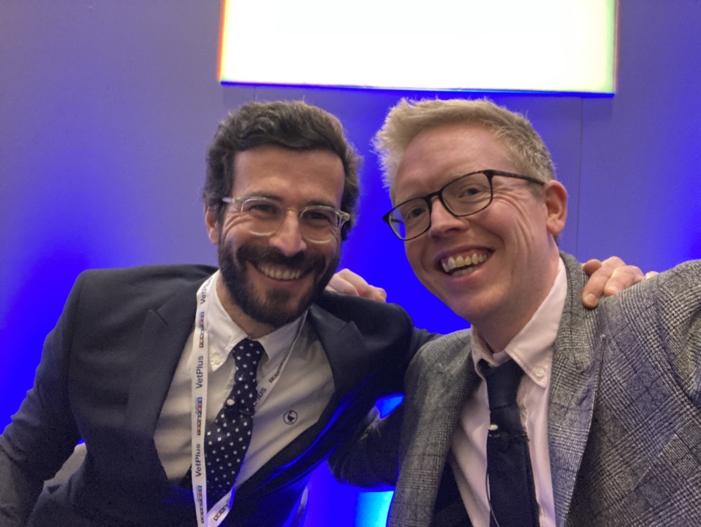 Cardiology specialists Kieran Borgeat and Jose Novo Matos who are delighted with the positive response to the launch of their Animal Heartbeat podcast.