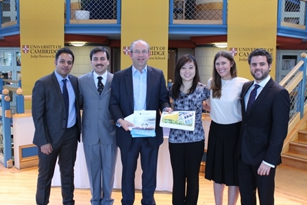 Mark Johnston (centre) with the CVP team (left to right): Somesh Dwivedi, Johan Henriquez, Johanna Lu, Kate McCaslin, Nicholas Newman.