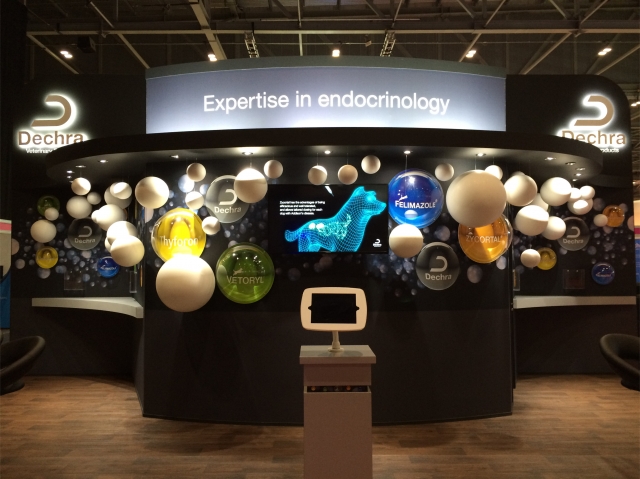 The display that won the Best Large Stand Award for Dechra at the 2016 London Vet Show.