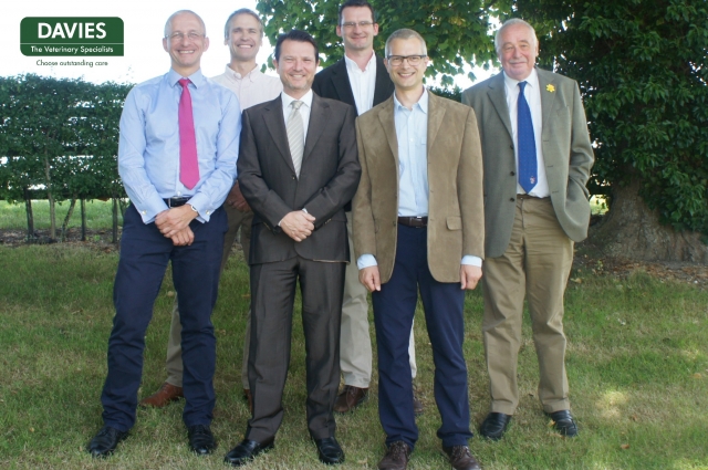 Front row left to right: Dr Clive Elwood, Laurent Garosi, Nat Whitley. Back row left to right: David Gould, Ian Battersby, Dr Jerry Davies