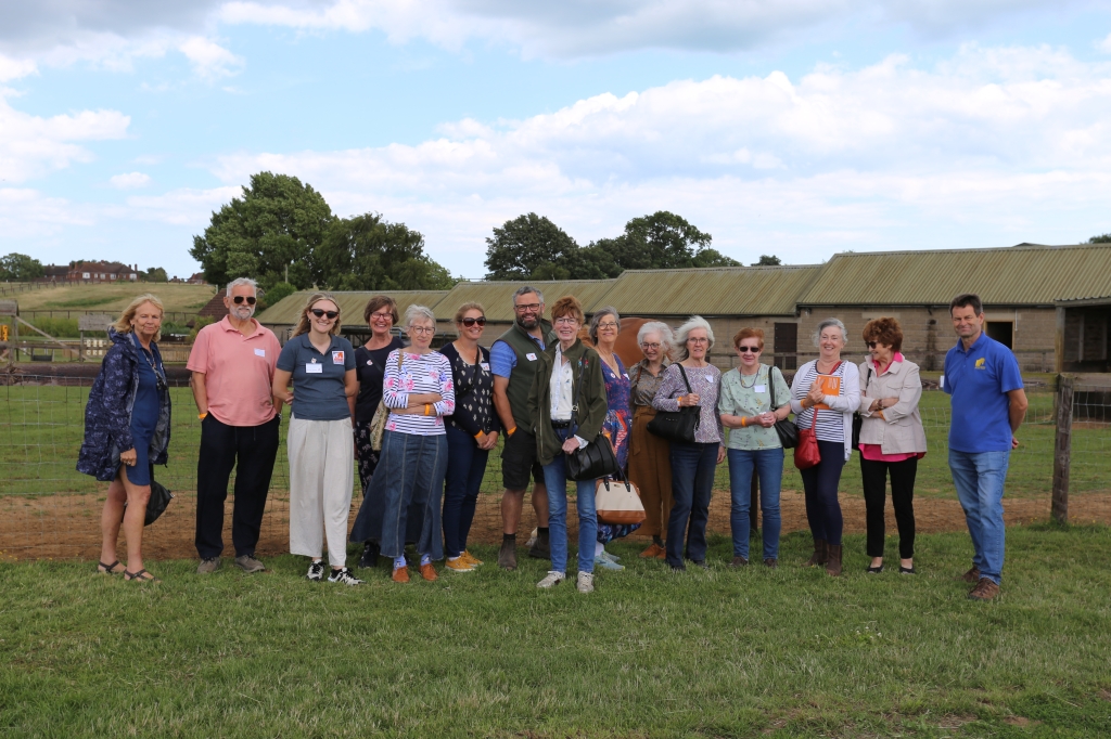Brooke supporters meet at the Suffolk Punch Trust farm in Hollesley. 