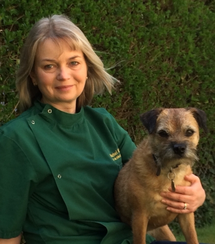 Rachel with her Border Terrier Tilly