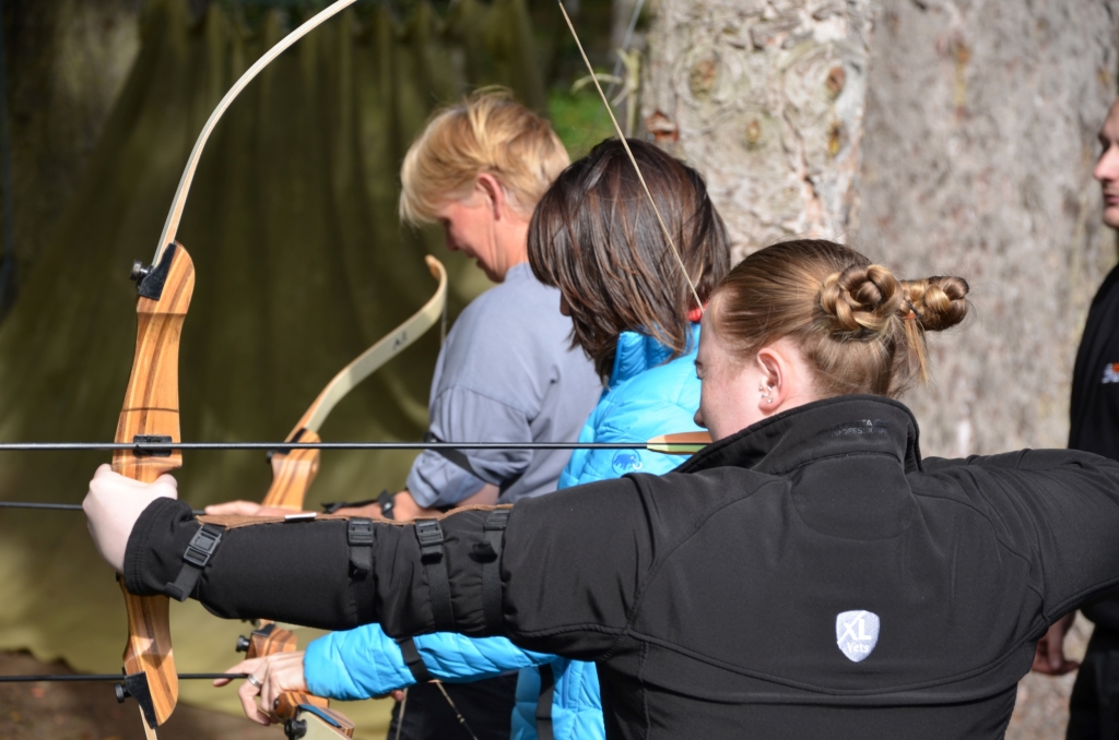 The XLVets national meetings include an activity  last year members of the vet team were able to try archery. 