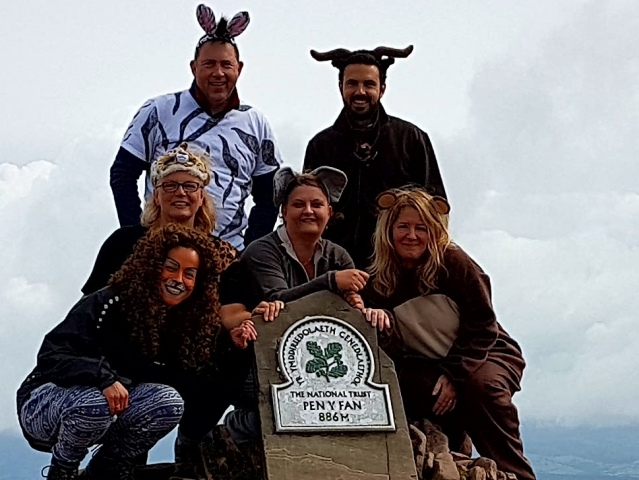 The CVS team at the summit of Pen y Fan