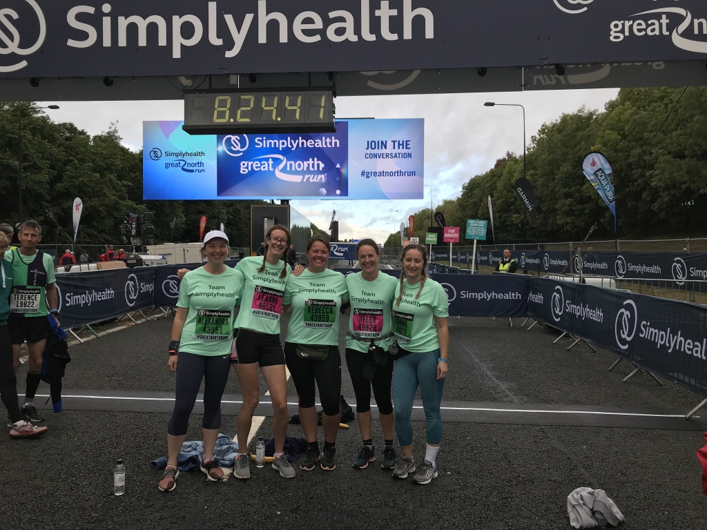 The team from Holmefield Veterinary Clinic at the Simplyhealth Great North Run
