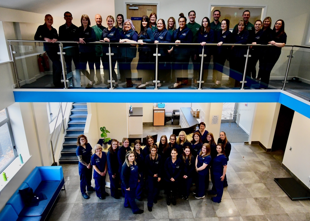 The team at Veterinary Vision celebrate the practice&#39;s 10th anniversary.