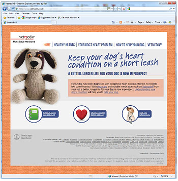 jpeg of Vetmedin website